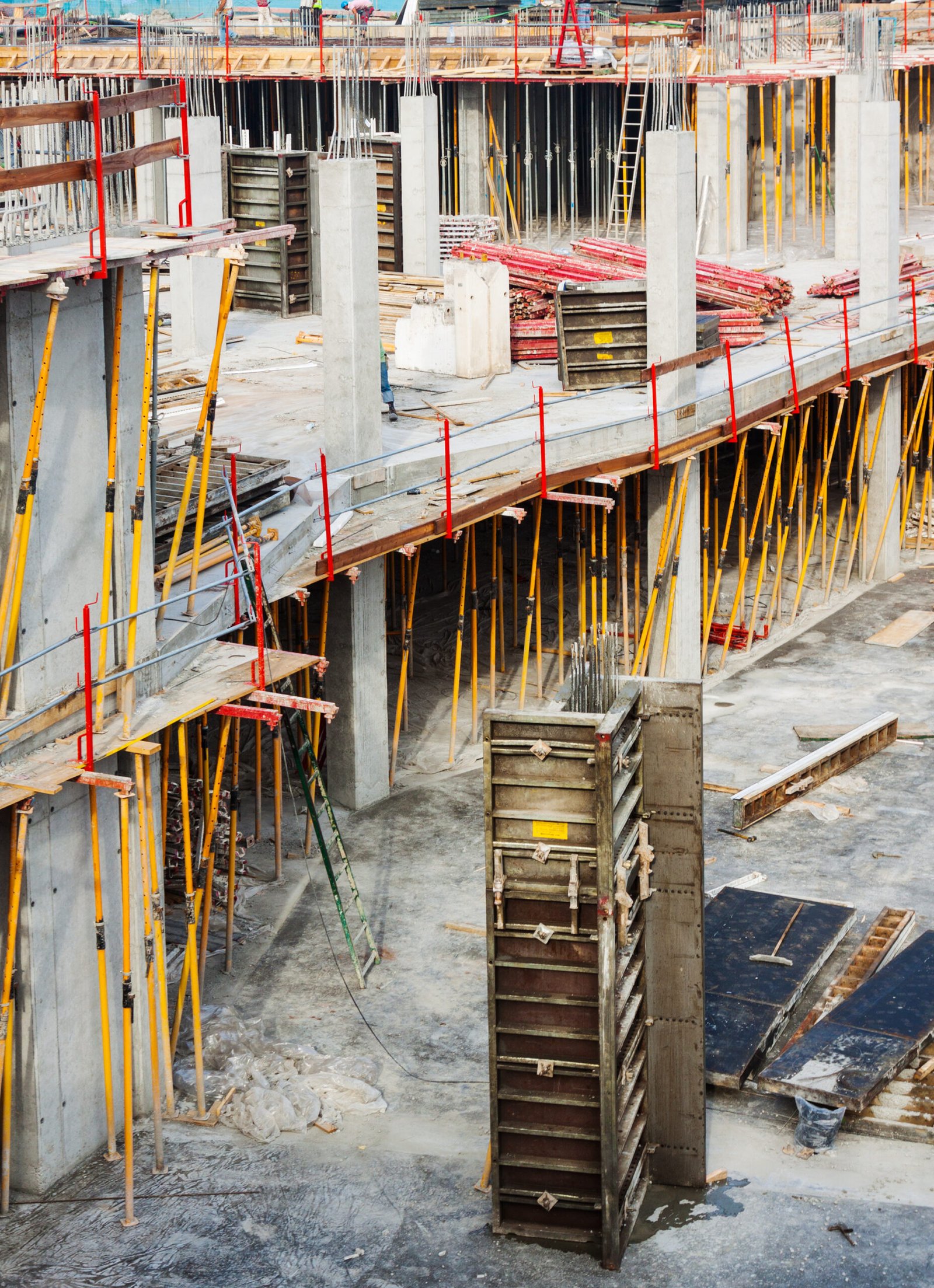 View of Construction work site in summer